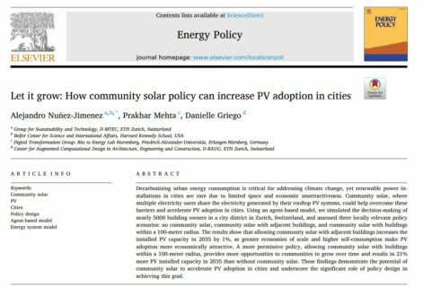 Towards entry "Article on impact of policy design on solar PV adoption published in Energy Policy"